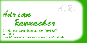 adrian rammacher business card